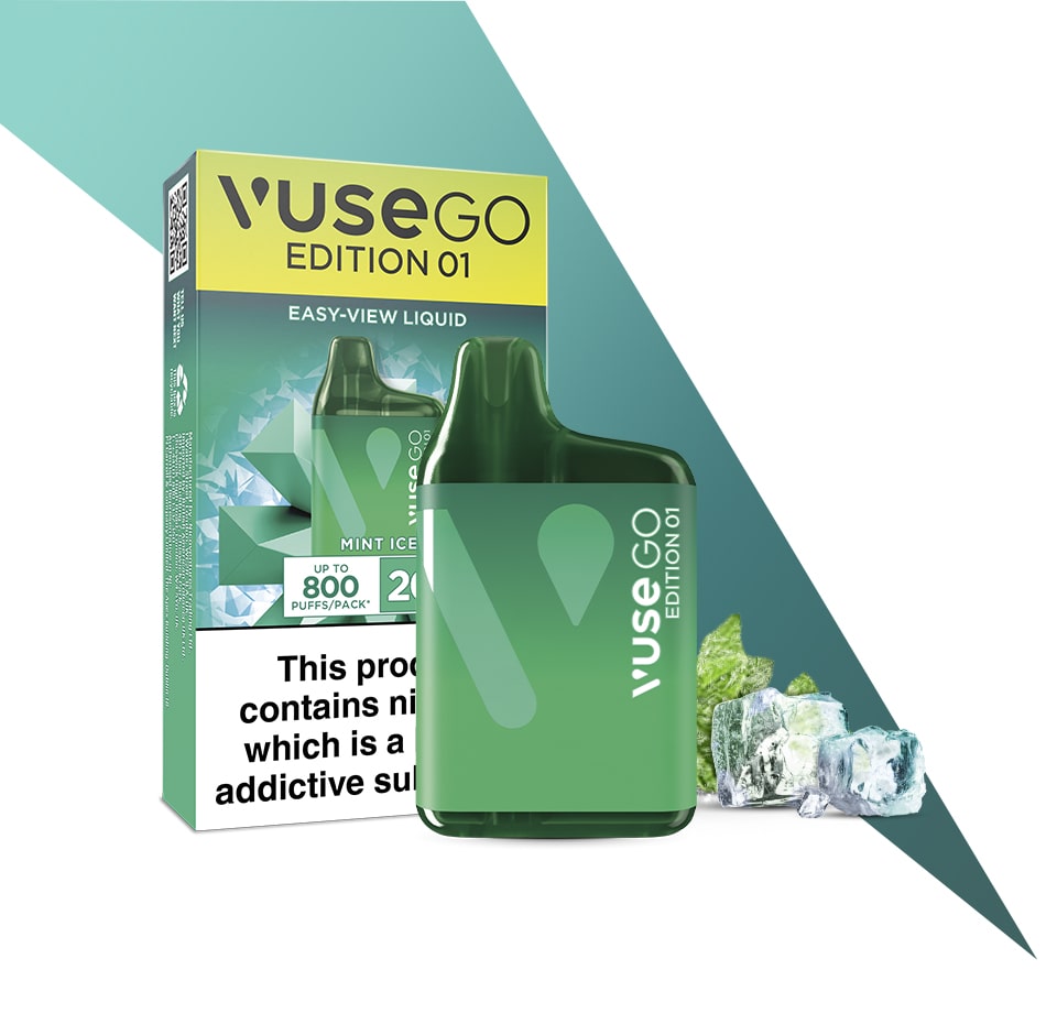 Vuse Go Edition Mint Ice | Disposable Square Vape | Vuse