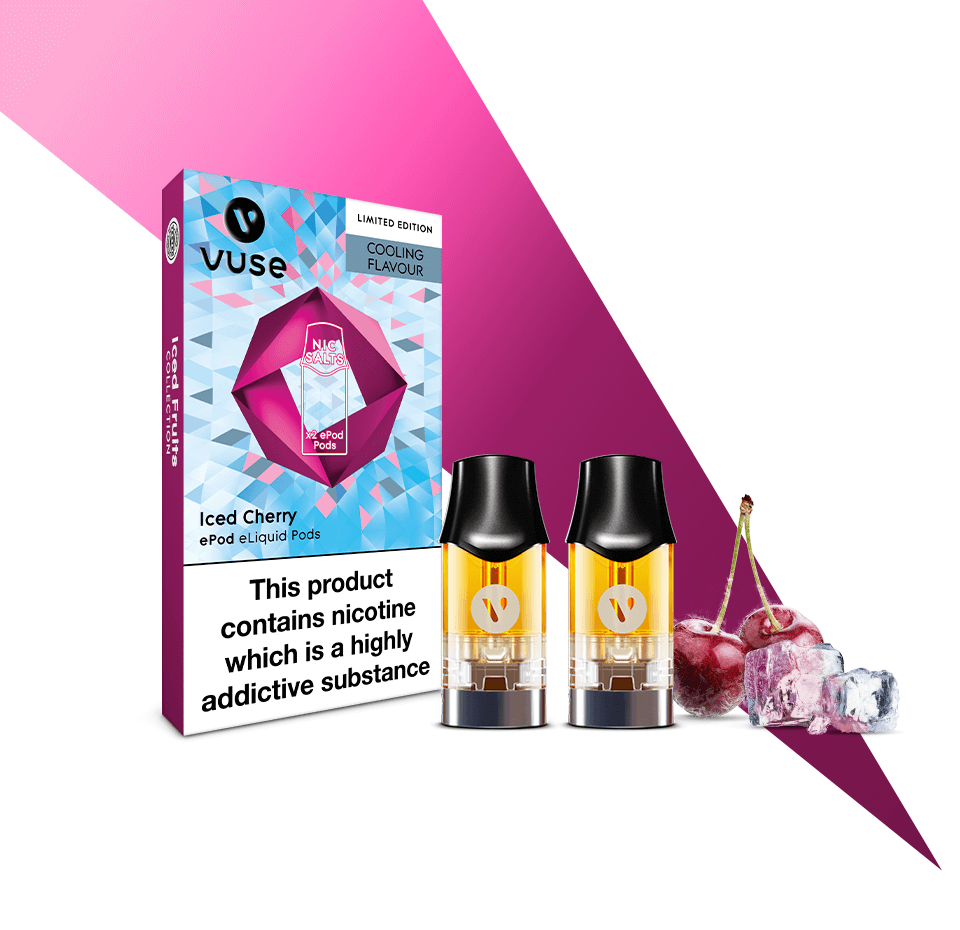 Iced Cherry EPod Pods | Nic Salt E-Liquid | Vuse UK