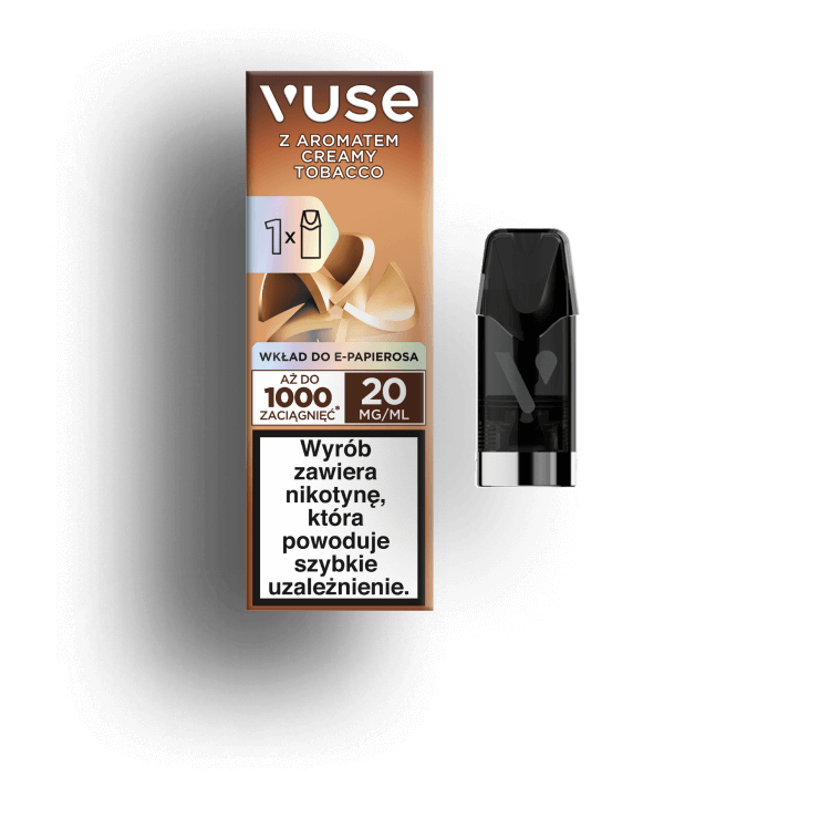 E-papierosy Vuse na pomarańczowym tle